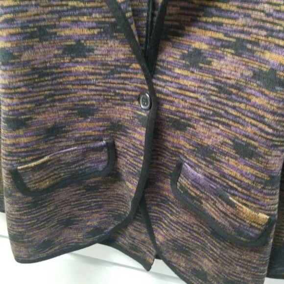 M Missoni 42 Purple Orange Black Heathered Blazer Cardigan - Picture 11 of 11